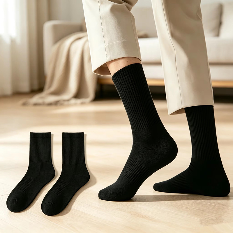 Athletic Sock Cushion - 2 Pairs Crew Athletic Socks for