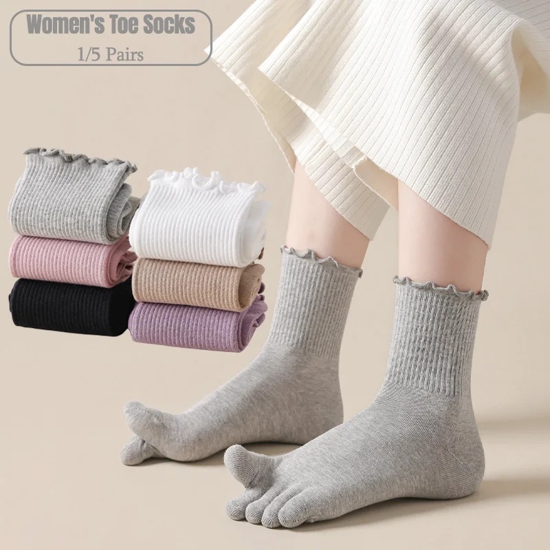 1/5 Pairs Women Five Toe Crew  - огляд і ціна Toe Sock Split