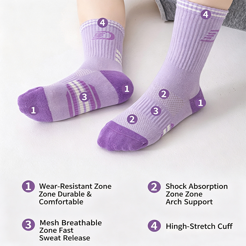 3 Pairs Set Children Sport Soc - огляд і ціна Athletic Sock Cushion