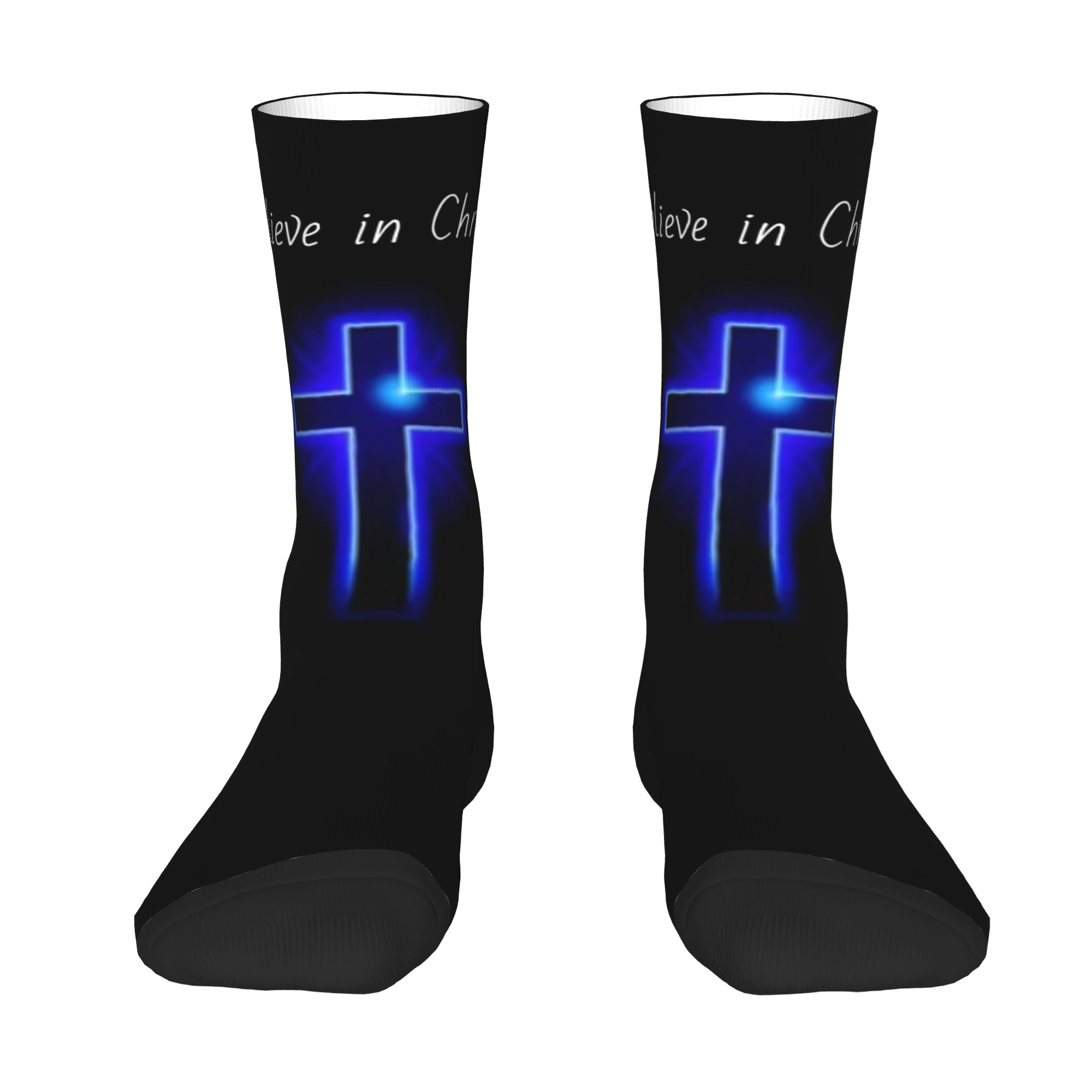 Custom Believe Jesus Christ Me - огляд і ціна Dress Sock Men