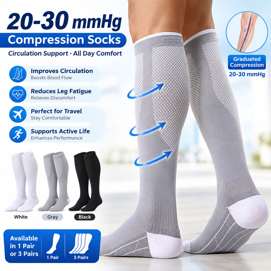3/1 Pairs 20-30mmHg Compressio - огляд і ціна Compression Sleeve Calf